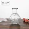 Vaso Pequeno Listrado de Vidro Transparente Minimalista Recipiente para Flores Japonês Nórdico Sala de Estar Mesa de Jantar Arranjo de Flores Moderno Decoração Modelo de Exportação