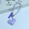Estilo minimalista Huayang colgante de corazón de cuero correa para teléfono cordón de PU colgante accesorio de bolso correa de muñeca correa de transporte portátil