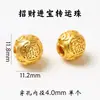 Cor dourada 12mm seis palavras mantras contas de barril acessórios feitos à mão DIY colar joias contas três santos Buda contas de lótus