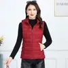 Chaleco de Algodón para Mujer Otoño e Invierno Estilo Nuevo Chaleco Corto Moda Estilo Coreano Chaleco Ligero Chaleco con Capucha de Algodón Chaqueta de Algodón