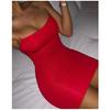 Vestido Novo de Verão Moda Europeia e Americana Sexy Saia Slip Alça de Corrente Justa Feminina Cor Sólida Base Saia de Verão