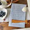 Xadrez azul bolha 100% algodão, Xadrez azul puro estilo coreano em algodão, Xadrez Chaoyang para roupas femininas, bolsas, acessórios e laços de cabelo DIY