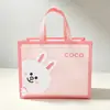 Em Estoque Sacolas de Presente TNT Laminado Sacolas Tote para Lojas de Roupas Impressão Colorida Estilo Ins Sacolas Ecológicas de Alta Qualidade Personalização