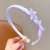 Diadema de concha de estrella de mar color macarrón con dientes antideslizante para niñas ambiente de playa accesorios para el cabello diadema infantil