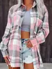 Roupas Europeias e Americanas 2023 Novo Aliexpress Estação Independente Cardigan Jaqueta Xadrez de Manga Longa com Lapela Feminino Xadrez