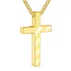 Amazon Fashion Tendência Colar Cruz de Aço Inoxidável Versátil para Homens e Mulheres Personalizado Pingente Hip-Hop Acessórios