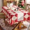 Mantel de Año Nuevo, mantel festivo rojo de Navidad, mantel de ambiente, mantel de comedor, par de manteles, mantel decorativo de estilo navideño.