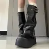 Botas largas de suela gruesa para mujer, nuevo modelo otoño 2026, botas altas para mujeres petite, botas de montar con suela de plataforma