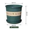 Novo vaso de galão espessado atualizado vaso de flores de plástico atacado vaso de flores de resina rosa verde roseira árvore frutífera vaso grande espessado