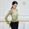 Ropa de manga larga con cordones, estilo moderno, clásico, étnico, rima, yoga, entrenamiento básico, monocromático, para mujer