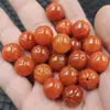 Contas de Lótus de Jade Otimizadas Contas Soltas de Jade Pulseira Colar Vermelho Persimmon Acessórios de Joias Contas Feitas à Mão