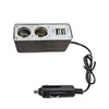 Adaptador de Encendedor de Cigarrillos para Coche Doble USB Convertidor Cargador Múltiple para Coche