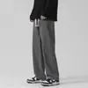 Calça Jeans Masculina Verão Estilo Fino Marca de Moda de Hong Kong Solta Reta Calça de Seda Gelada Calça de Perna Larga Retrô Calça Longa Casual