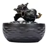 Ornamentos de cerâmica com água corrente circulando para mesa de escritório mesa de chá decorações de abertura de fortuna fonte chinesa dispositivo de água corrente cem fortunas