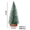 Decoraciones de Navidad adornos de escritorio regalo Cedro Verde puntos blancos luces LED árbol de aguja de pino Mini árbol de Navidad pequeño