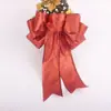 Cinta Roja y Plateada con Purpurina Decoración de Árbol de Navidad Suministros Lazo Accesorios de Decoración para Fiesta de Navidad