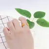 Anel de aço titânio com design de abraço de amor, anel de palma personalizado, anel ajustável para casal, abertura transfronteiriça