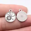 20x17mm 1.5g Plata Antigua Materiales DIY Hechos a Mano Accesorios Colgante Luna Sol Estrella Placa Redonda Colgante