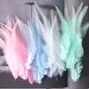 Venta al por mayor del fabricante 10-15 plumas de punta blanca plumas de pollo coloridas para joyería artesanal DIY manualidades atrapasueños decoración de ropa