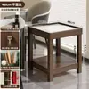 Estante para tazas de mesa de Mahjong, cenicero, mesa de té especial para salas de té y salas de ajedrez y cartas, estante de almacenamiento de doble capa, mesita auxiliar pequeña de madera maciza