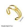 Pulseira de Aço Titânio Dourado Estilo Ins Europeu e Americano, Pulseira Exagerada de Aço Inoxidável de Personalidade de Nicho de Alto Padrão, Atacado do Fabricante