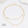 Jiexing Novo Colar de Pérolas Barroco Corrente Cubana Coração em forma de Coração Multi-camada Clavicle Chain Internet Celebridade High-end Design Sense Light Luxo