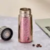 Caneca de Titânio com Design de Flor de Gelo, Caneca de Titânio Puro com Isolamento a Vácuo de Camada Dupla, Caneca com Separação de Chá e Água, Pequena Caneca de Titânio Requintada com Inlay de Jade Dourado