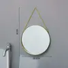 Lujo Nórdico de Hierro Arte Espejo de Tocador para Dormitorio Espejo de Baño Montado en Pared Espejo de Maquillaje Espejo de Baño