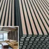 Paneles de rejilla absorbentes de sonido personalizables, rejilla de madera maciza reductora de ruido, tiras de madera para decoración de paredes de oficina, paneles absorbentes de sonido de fibra de poliéster