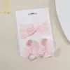 Conjunto Europeu e Americano de Acessórios de Cabelo Infantis Transfronteiriços, Faixa Larga Macia, Meias, Laço para Bebê, Touca de Proteção de Fontanela