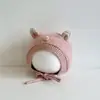 Gorro de Lana para Bebé Otoño Invierno Tejido con Protección para Orejas para Niños Niñas Bebés Niños Pequeños Estilo Coreano Lindo Cubre Cabeza Cortavientos Grueso Cálido