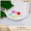 Contas de roda com furo grande em gelatina fosca luminosa com banho de cor AB, contas de ábaco, contas soltas para pulseira DIY, acessórios decorativos