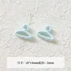 [Wangyang] Material e acessório para corrente de celular DIY temático de queijo Hello Kitty pintada de azul e branco em formato de estrela de acrílico