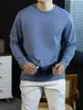 Camisa de manga larga para hombre de algodón mercerizado con amina líquida y tacto de nube, 270g, nuevo estilo primavera y otoño 2026, camisa básica de alta gama para hombre