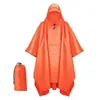Poncho Impermeable Multifuncional 3 en 1 para Ciclismo al Aire Libre, Poncho de Lluvia con Cremallera de Poliéster para Senderismo, Venta al por Mayor para Comercio Exterior y Ventas Transfronterizas