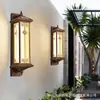 Nudo Chino Solar de Pared Nueva Casa Chinoiserie Casa Autoconstruida Exterior Impermeable Luz para Puerta de Patio Luz de Pared de Casa Autoconstruida