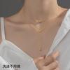 Frijoles Dorados Pequeños Apilados, Simple, Moderno y Elegante, Collar Versátil, Collar Estilo Frío, Cadena de Clavícula Japonesa y Coreana para Mujer