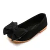 Zapatos Planos Dulces Nuevos para Niños con Lazo, Zapatos Tipo Frijol de Gamuza de Una Pierna, Talla 21-30