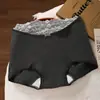 Pantaletas de Algodón Puro para Mujer con Empalme de Encaje y Entrepierna Extendida, Calzoncillos Tipo Boxer de Algodón Puro para Mujer con Lazo