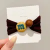 Elásticos de Cabelo M&M Bolinha Estilo Coreano para Mulheres, Elásticos de Borracha de Alta Elasticidade Sem Costura para Rabos de Cavalo, Cordas de Cabelo de Alta Qualidade para Coques