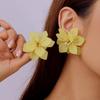 Pendientes Europeos y Americanos Transfronterizos Nuevos Exagerados Estéreo de Acrílico con Forma de Pétalo de Flor Diseño Nicho Pendientes Coloridos para Mujeres