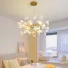 Lámpara de araña para restaurante, larga lámpara de araña vintage estilo francés de magnolia, con ramas en forma de aluminio, para villa, iluminación artística de diseño de sala de estar de lujo ligero