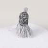 Pingente de Borla Pequena de Fio de Algodão Enrolado à Mão Estilo Xizang, Material para Pulseira DIY Feito à Mão, Ornamento de Borla Curta com Tampa Rosqueada