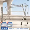 Perchero de acero inoxidable plegable de pie para ropa para uso doméstico en el balcón, tendedero exterior retráctil, una herramienta mágica para secar edredones