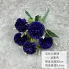 Flores artificiales: Crisantemo de bola de 5 cabezas, pequeño ramo de flores artificiales, crisantemo para decoración del hogar, accesorios de diente de león, adornos para decoración de bodas, flores artificiales compactas
