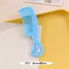 Pente de cabelo com estampa de desenho animado fofo, cabelo liso, pente pequeno portátil, pente de cabelo colorido doce estilo ins feminino