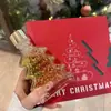 (Regalo de Navidad) Nueva Caja de Regalo de Navidad Shimang Árbol de Navidad Transparente Lámina Dorada Perfume Aromaterapia 50ml Asequible para Estudiantes