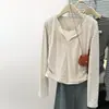 Camiseta Rayada de Dos Piezas Falsas de Tiro Real Americano para Mujer, Primavera y Otoño, Top Base Ajustado a la Cintura con Volantes, Manga Larga con Cuello Semi Abierto, Comercio Exterior