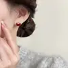 Atrae Riqueza y Tesoro - Pendientes de Lingote Rojo para Mujer, Pendientes Retro de Alta Gama para Otoño e Invierno, Nuevos Pendientes Populares 2025