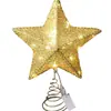 Decoraciones Navideñas Transfronterizas, Estrella para la Punta del Árbol, Reno de Hierro Forjado Brillante, Decoraciones de Escena, Manualidades, Adornos Colgantes